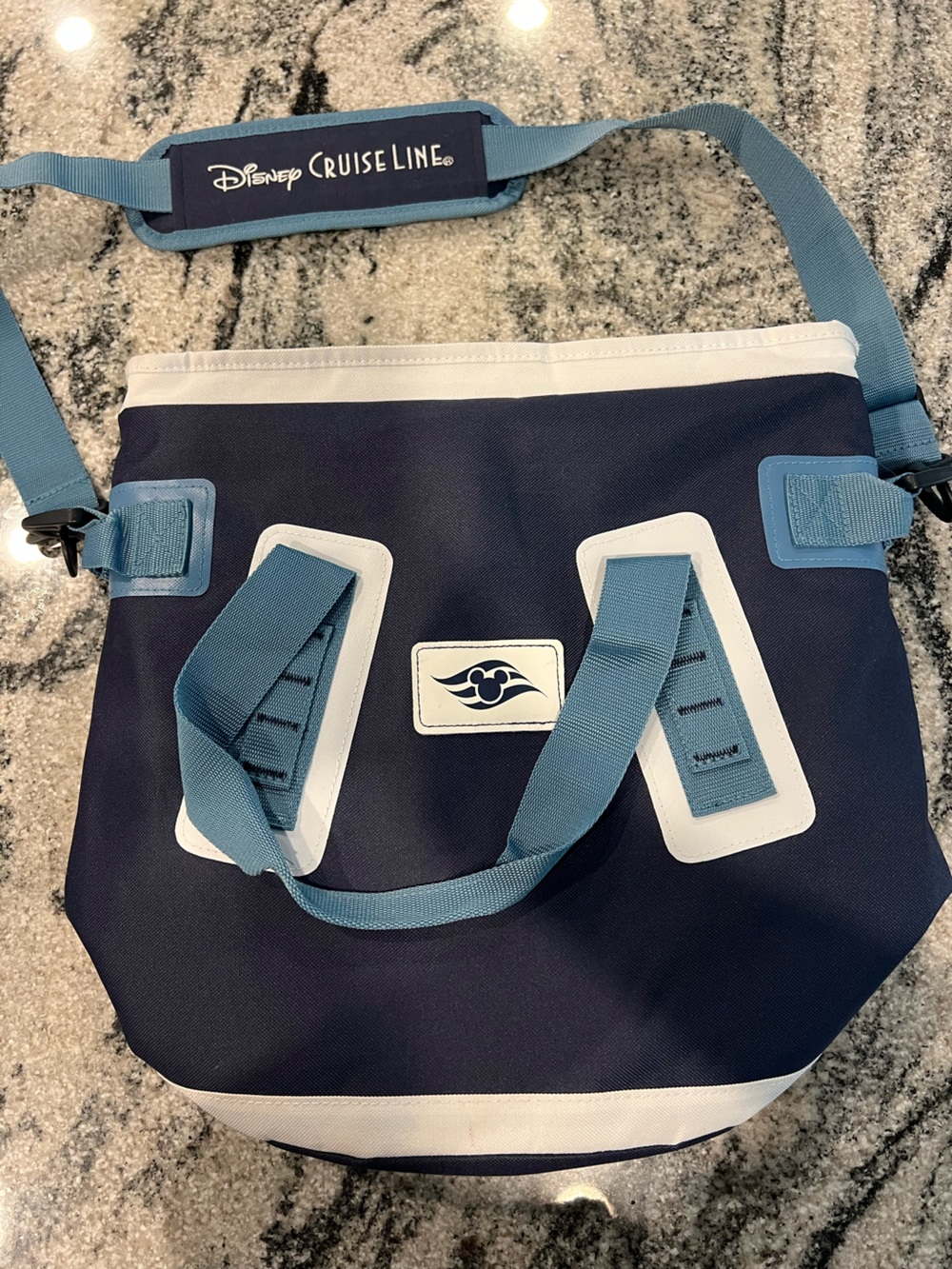 Disney Cruise Line Cooler Bag Navy & Light Blue Canvas